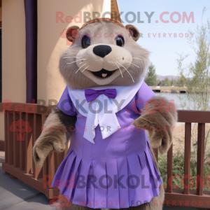 Lavender Beaver Maskottchen...