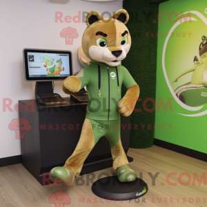 Olive Puma mascot costume...
