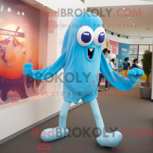 Sky Blue Squid mascot...