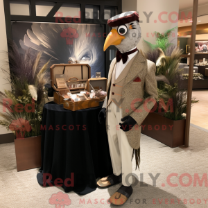 Tan Pheasant mascot costume...