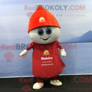 Rød Shakshuka maskot...