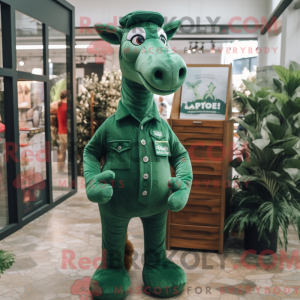 Forest Green Giraffe mascot...
