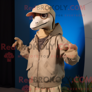 Beige Dimorphodon maskot...