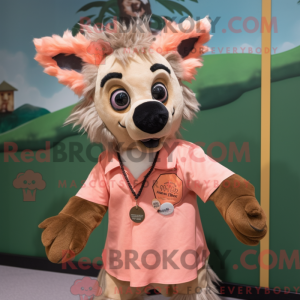 Peach Hyena mascot costume...