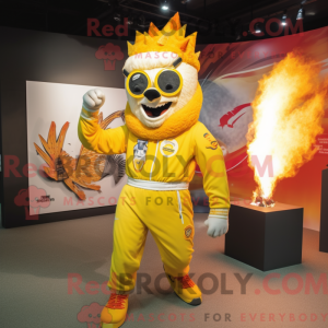Yellow Fire Eater mascot...