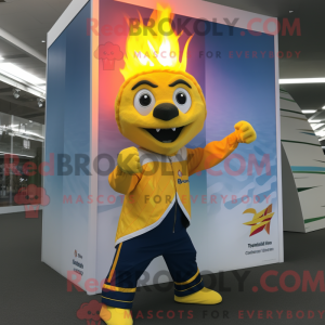 Yellow Fire Eater maskot...