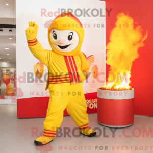 Yellow Fire Eater maskot...