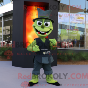 Olive Fire Eater mascot...