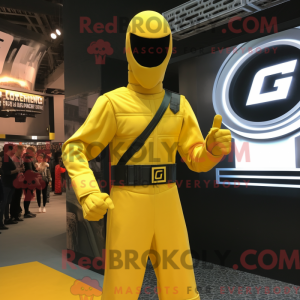 Gul Gi Joe-maskotdraktfigur...