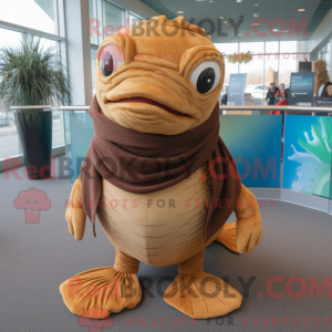Brown Betta Fish mascot...