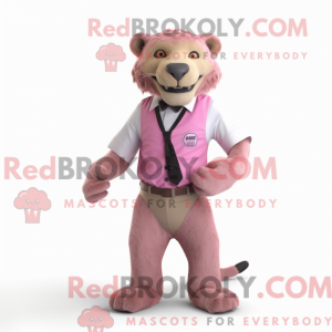 Pink Smilodon maskot...