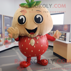 Tan Strawberry maskot...