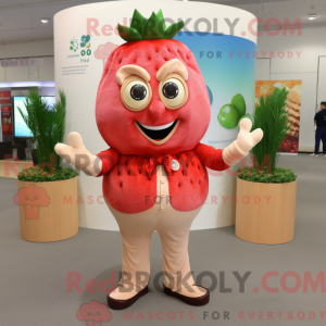 Tan Strawberry maskot...