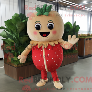 Tan Strawberry maskot...