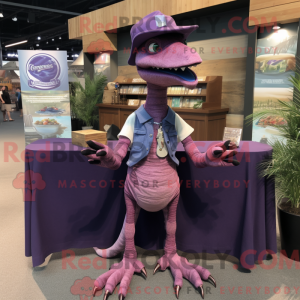 Personaggio mascotte viola...