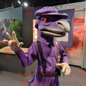 Personaggio mascotte viola...