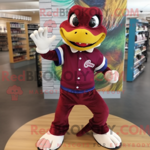 Maroon Geckos mascot...