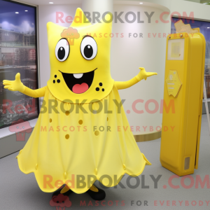 Yellow Ray mascot costume...