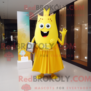 Yellow Ray mascot costume...