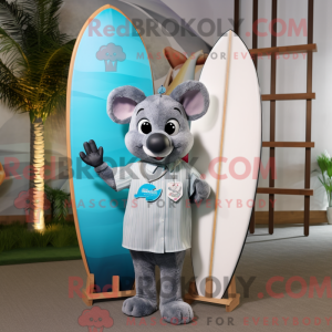 Gray Surfboard mascot...