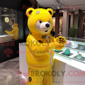 Lemon Yellow Bear maskot...