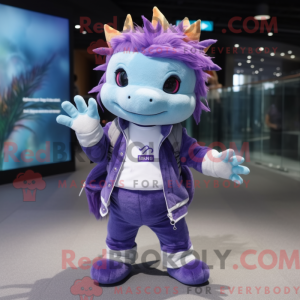 Purple Axolotls mascot...