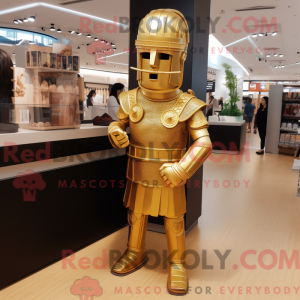 Gold Roman Soldier maskot...