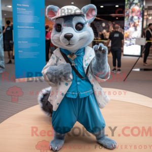 Sky Blue Civet mascot...