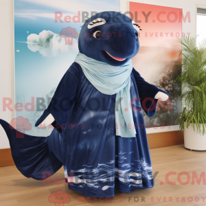 Navy Humpback Whale mascot...