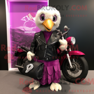 Magenta Gosling maskot...