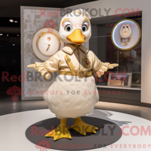 Beige Gosling maskot...