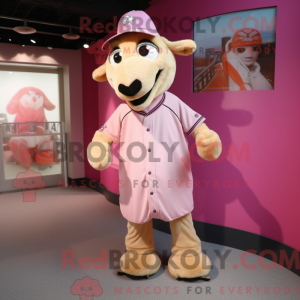 Pink Camel maskot kostume...