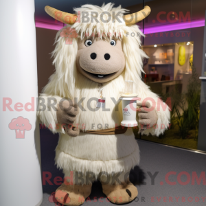 Béžová postava maskota Yak...