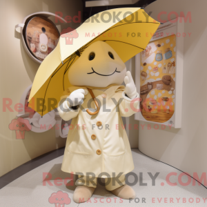 Beige Ray mascot costume...