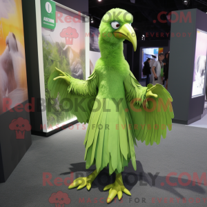 Lime Green Vulture mascot...