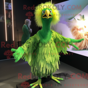 Lime Green Vulture mascot...