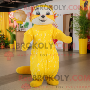 Lemon Yellow Ferret mascot...