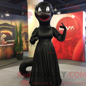 Black Hydra mascot costume...