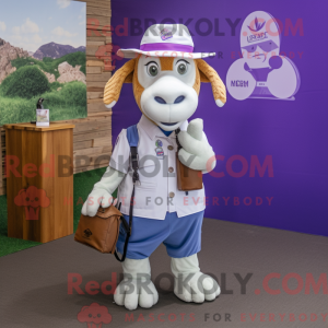 Lavender Boer Goat mascot...