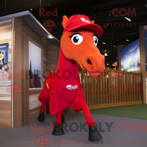 Red Mare mascot costume...