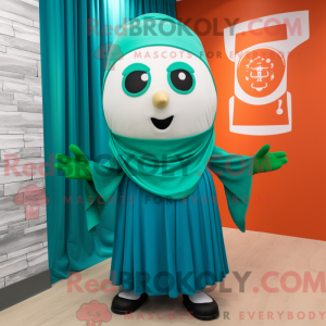 Cyan Irish Flag mascot...