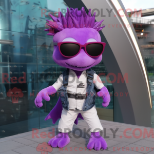 Personaggio mascotte viola...