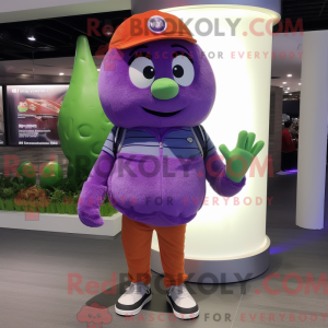 Purple Melon mascot costume...