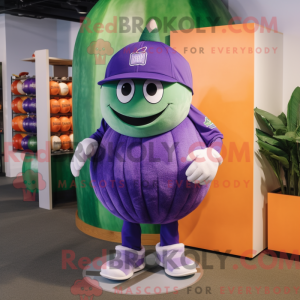 Purple Melon mascot costume...