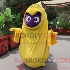Citrongul aubergine maskot...