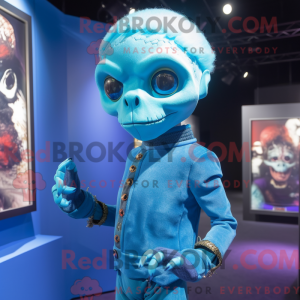 Blue Undead mascot costume...