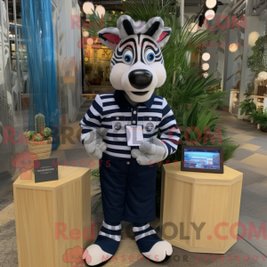 Postava maskota Navy Zebra...