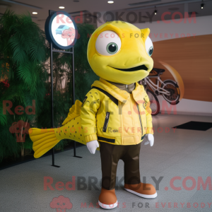 Lemon Yellow Salmon mascot...