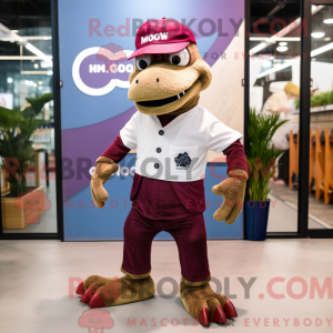 Maroon Crocodile mascot...
