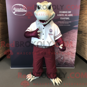 Maroon Crocodile mascot...